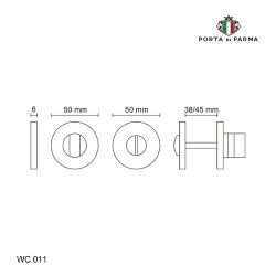 Ручка поворотная PORTA DI PARMA WC.011.05 GR графит