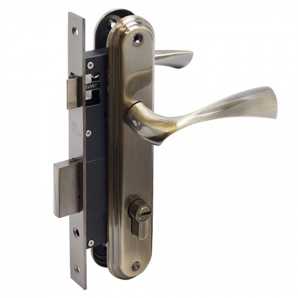 Замок врезной БУЛАТ ЗВ4-1.03.01 Номос бронза