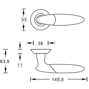 Ручка дверная ARCHIE S010 113HWA (мат. никель)