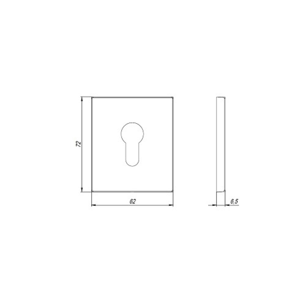 Декоративная накладка ARMADILLO ET Protector/USS SN мат.никель /42447/