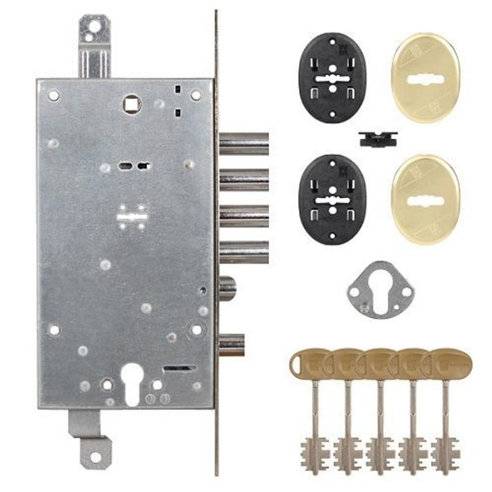 Замок врезной двухсистемный MOTTURA 54.787, ключ 60 мм /30815/