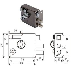 Замок накладной АЛЛЮР 556 BN-R