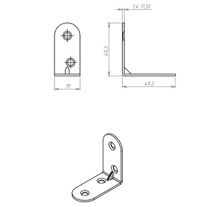 Кронштейн КУНГУР МК 40*40 цинк (1 шт)