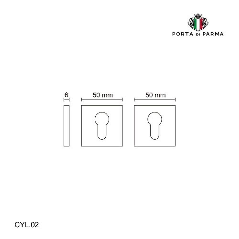 Накладка под цилиндр PORTA DI PARMA CYL.02.14 SN мат. никель