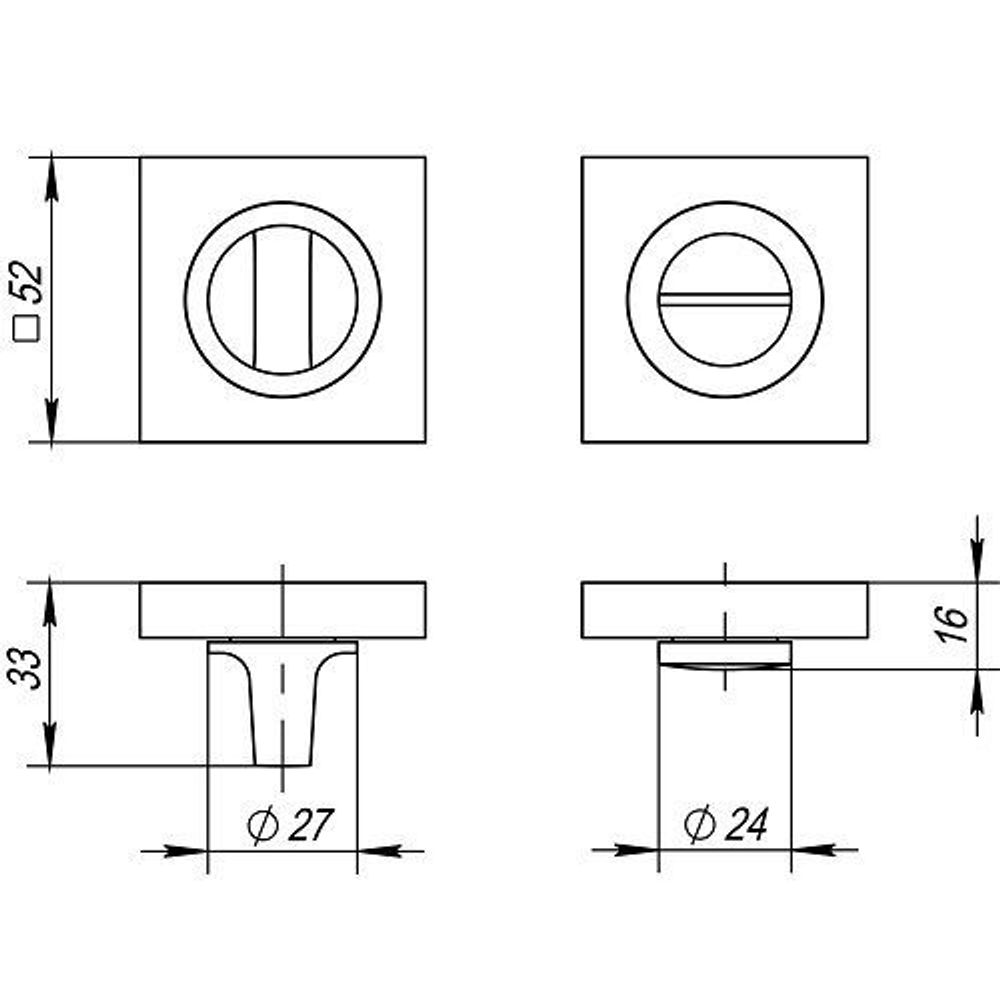 Ручка поворотная FUARO BK6 KM AB/GP-7 бронза/золото /23689/