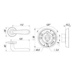 Ручка раздельная FUARO VIRGINIA SM MAB-6 темная бронза /35291/