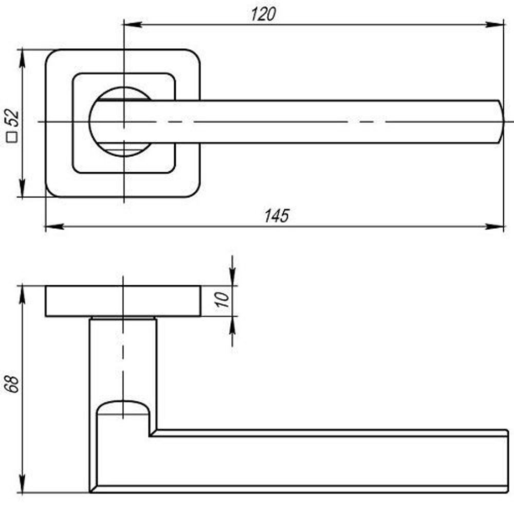 Ручка раздельная PUNTO PLUTON QR SN/CP-3 мат.никель/хром /37015/
