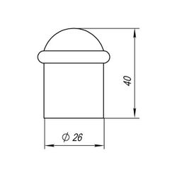 Упор дверной PUNTO DS PF-40 SG-4 мат.золото /34735/