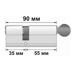 Цилиндровый механизм с вертушкой PUNTO MaxPro7002/90 mm (30+10+50) SN никель 7кл. /57551/