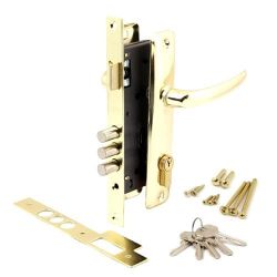 Замок врезной APECS 1524/60 G золото