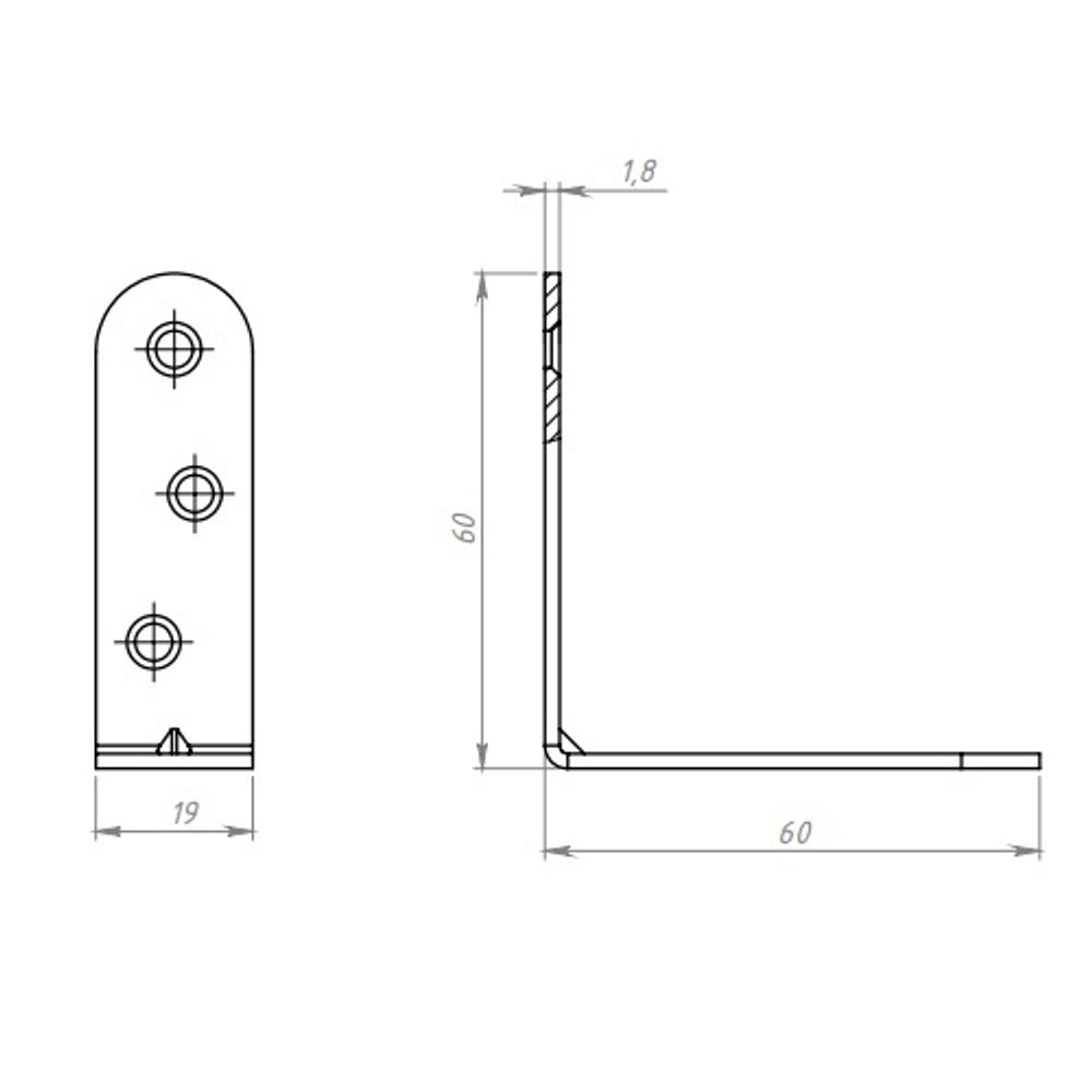Кронштейн КУНГУР МК 60*60 цинк (1 шт)