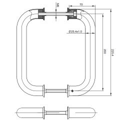 Ручки-скобы APECS HC-901-25/200-INOX
