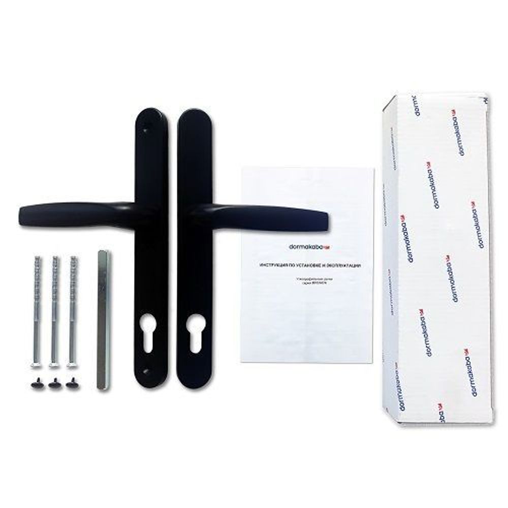 Комплект ручек на планке DORMA bremen 85/30/8мм черный (RAL 9005)