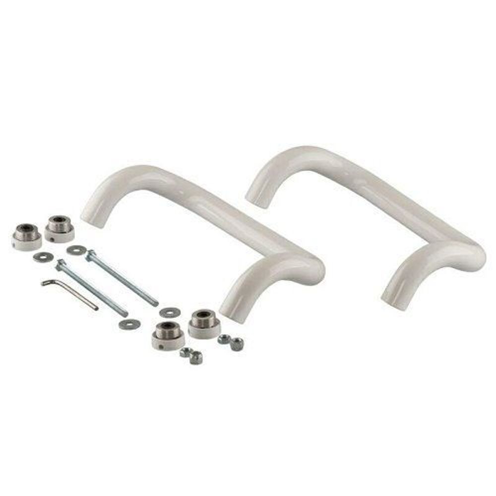 Ручка дверная Элементис изогнут. 300 мм, белая