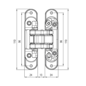 Петля скрытая KRONA KOBLENZ ATOMIKA SLIM K8060 60кг BL черный
