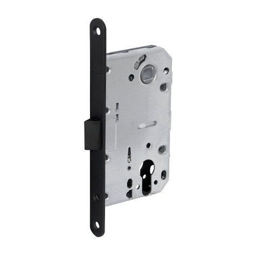 Замок межкомнатный под цилиндр FUARO PLASTIC P85C-50 BL-24 черный