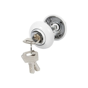 Ручка поворотная с фиксацией ключом AJAX BK6 FIX JR WH-19 белый /49809/