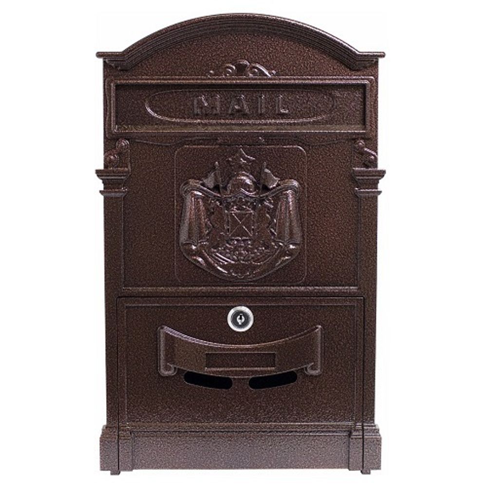 Ящик почтовый АЛЛЮР №4010 медь, вид спереди