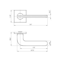 Ручка раздельная PUNTO ASPECT ARC.Q52 BL-24 черный /47091/
