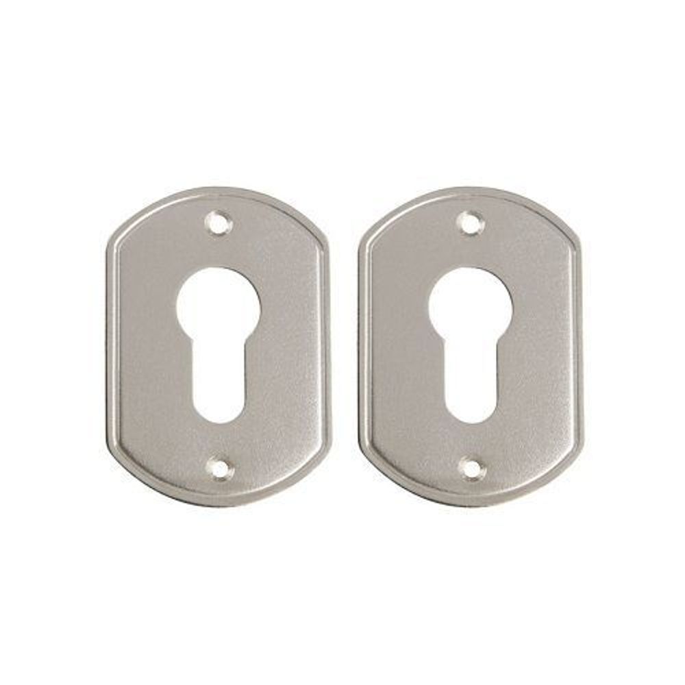 Накладки под цилиндр "Гардиан" никель ГН 30 /пара/ плоская /13158/