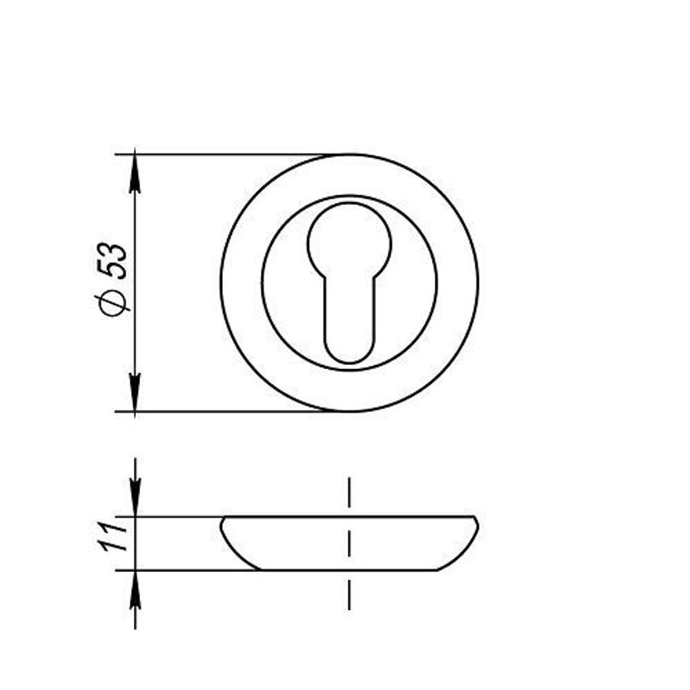 Накладка под цилиндр FUARO ET RM BL-24 черный /40061/