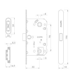 Магнитная защелка ARMADILLO WC GRAVITY.PRO G01.196.50.96 BPVD вороненый никель /57299/