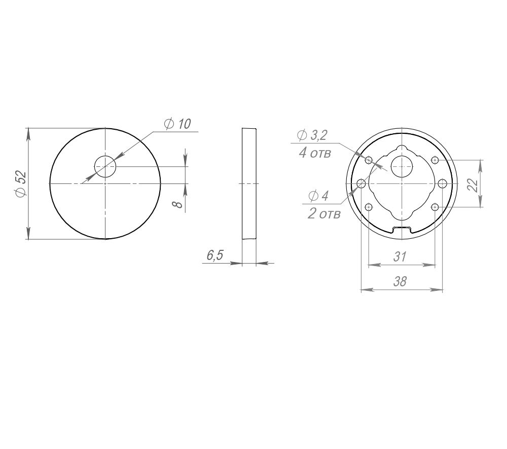 Декоративная накладка под шток FUARO ESC 486 RLR GR-23 графит /48197/ (1 шт)
