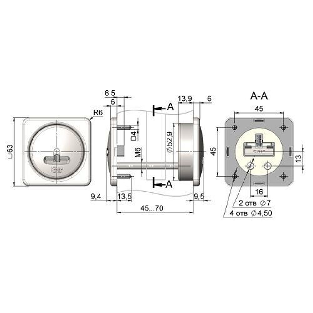Броненакладка КРИТ-М БнС-К17/12 Хп/Нш хром