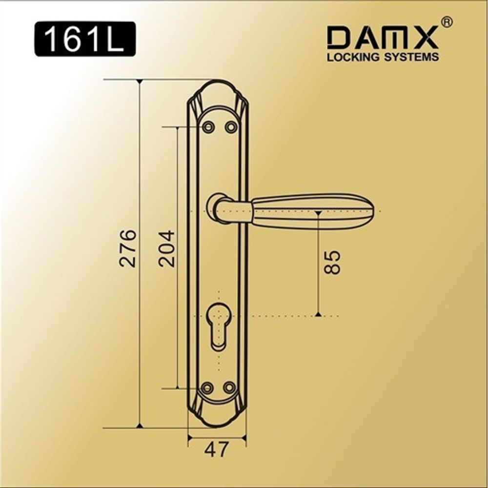 Ручки на планке DAMX 161L SN/CP мат.никель/хром