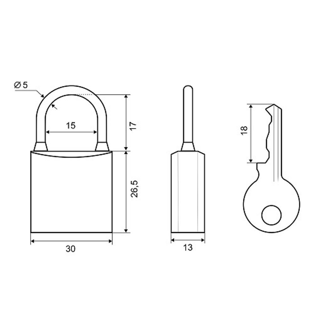 Замок навесной PALLADIUM 301B-30