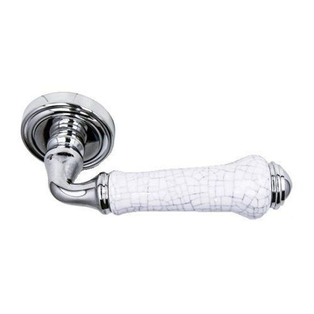 Ручка дверная Аделли 6308-22 CP/WHITE CRACKED