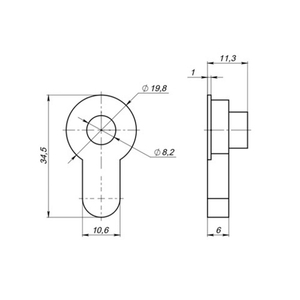 Вставка под шток FUARO для цилиндра BL-24 черный /48159/