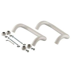 Ручка дверная Элементис изогнут. 300 мм, белая