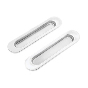 Ручки для раздвижных дверей овал (без замка) белый 2шт.