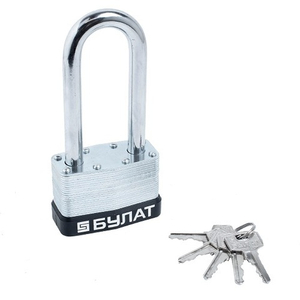 Замок навесной БУЛАТ ВС 0165-01 стальной 5кл. d11mm