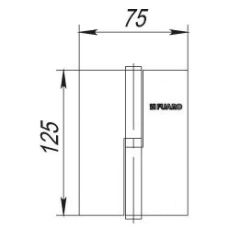 Петля дверная съемная FUARO 413-5 125х75х2,5 AB L бронза левая /18195/ (1 шт)
