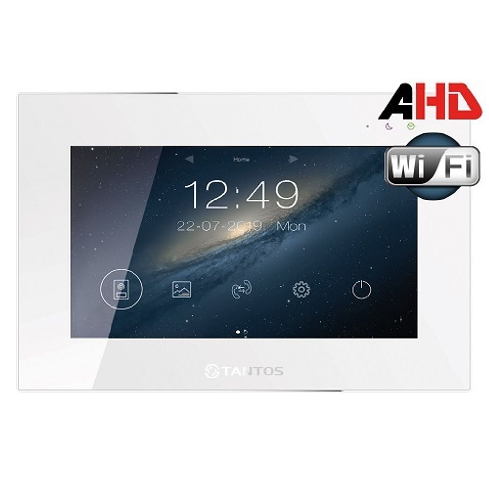 Монитор видеодомофона TANTOS Jolli HD WI-FI (белый) экран 10", приложение VHome, 1080p/720p/CVBS