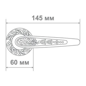 Ручка дверная Аделли 6803-65 ABD мат.черный/бронза
