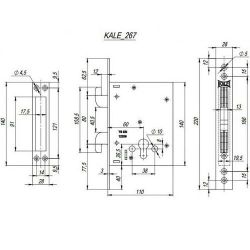 Корпус замка KALE KILIT 267 w/b никель
