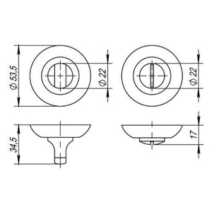Ручка поворотная PUNTO BK6 TL BL-24 черный /40175/