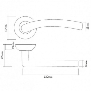 Ручка раздельная BASARA R07.026 AB бронза (plastic)