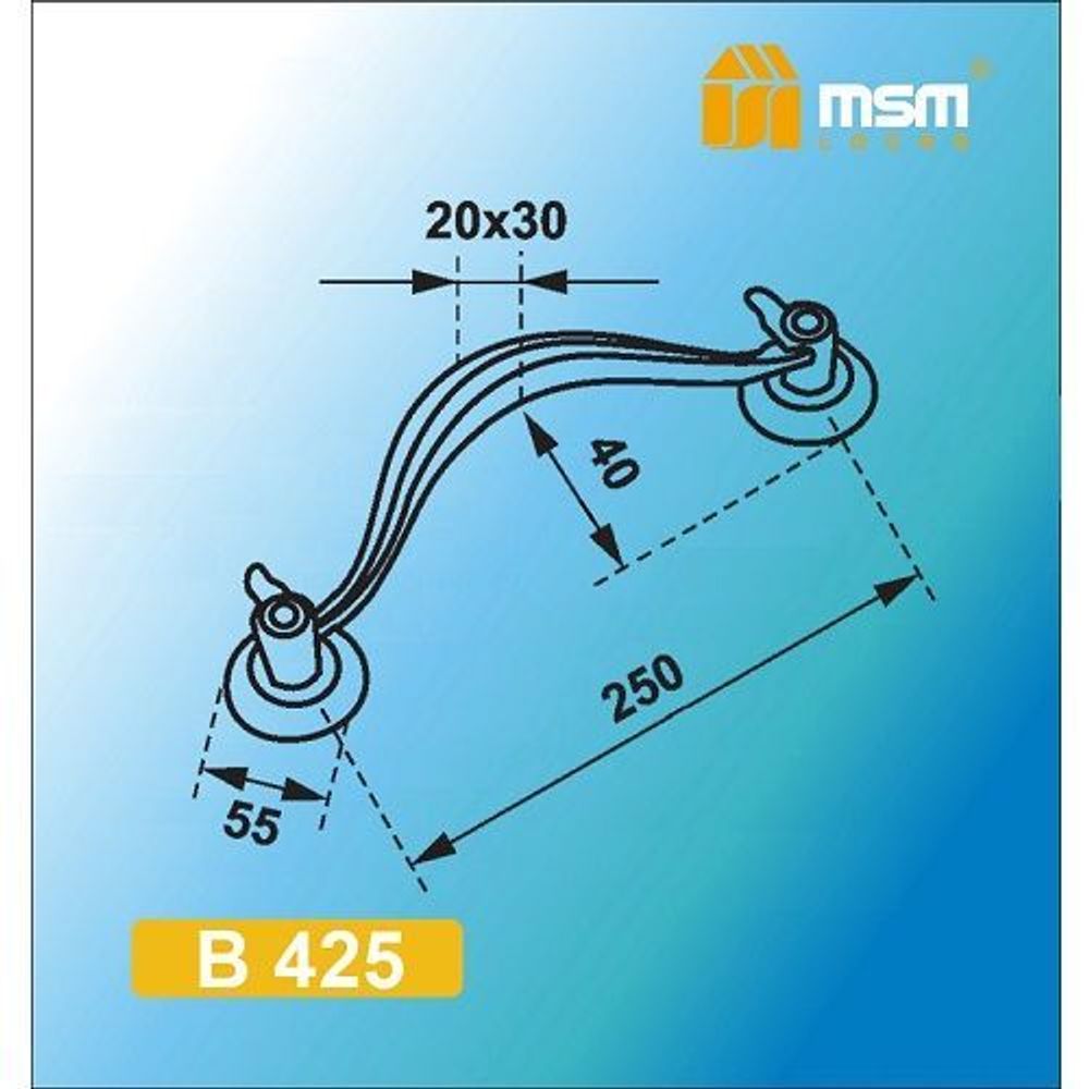 Ручка-скоба MSM B425 MBR мат.коричневый