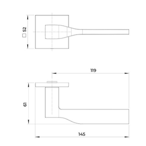 Ручка раздельная AJAX SALTO JS BL-24 черный /60053/