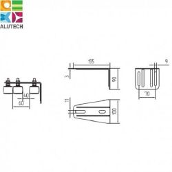 Кронштейн верхний, предотвращает раскачивание створки SGN.01.718