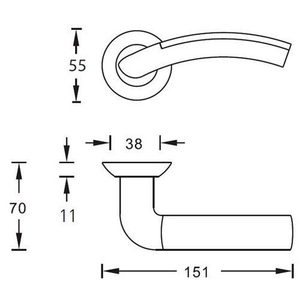 Ручка дверная ARCHIE S010 59HH (никель)