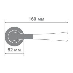 Ручка дверная Leo Z0-551226 BW черный/белый