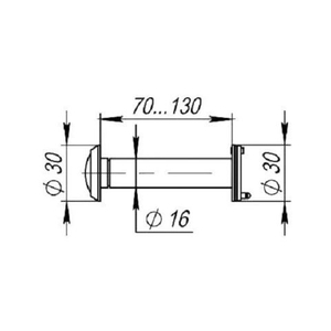 Глазок дверной FUARO DVZ4, 16/200/70-130 GP золото /32007/