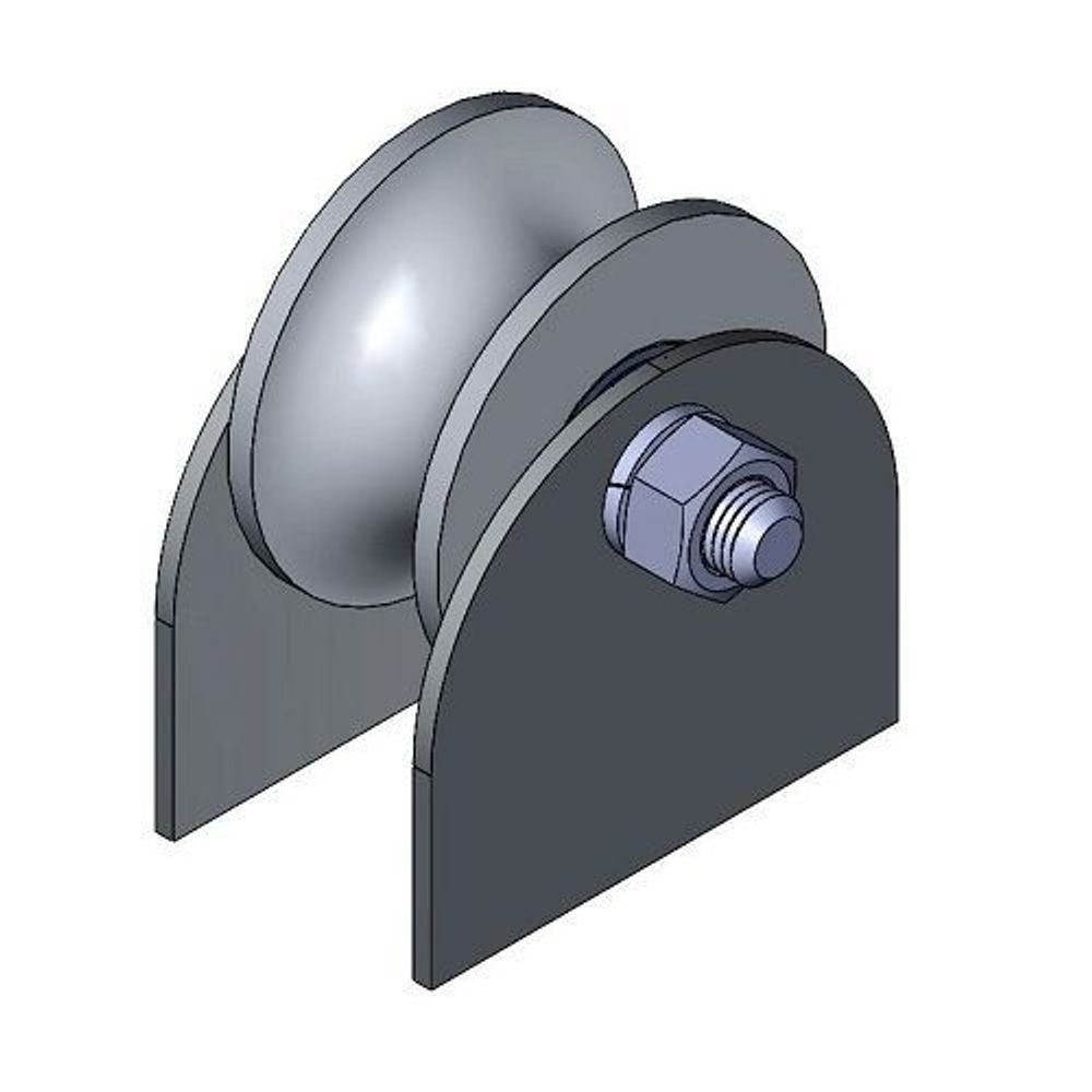 Ролик металл d-65 под трубу на пластинах