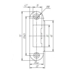 Ответная планка PUNTO SP-R72/R20 SN /41651/