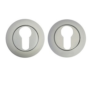 Накладка цилиндровая АЛЛЮР АРТ ET-R1 W/CP белый/хром